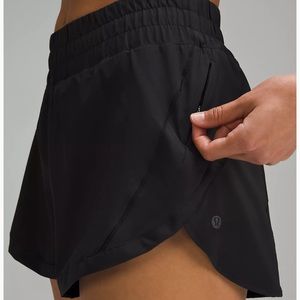 lululemon black Track That High-Rise Lined Short 3"